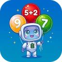 Math Balloons Robot Logo